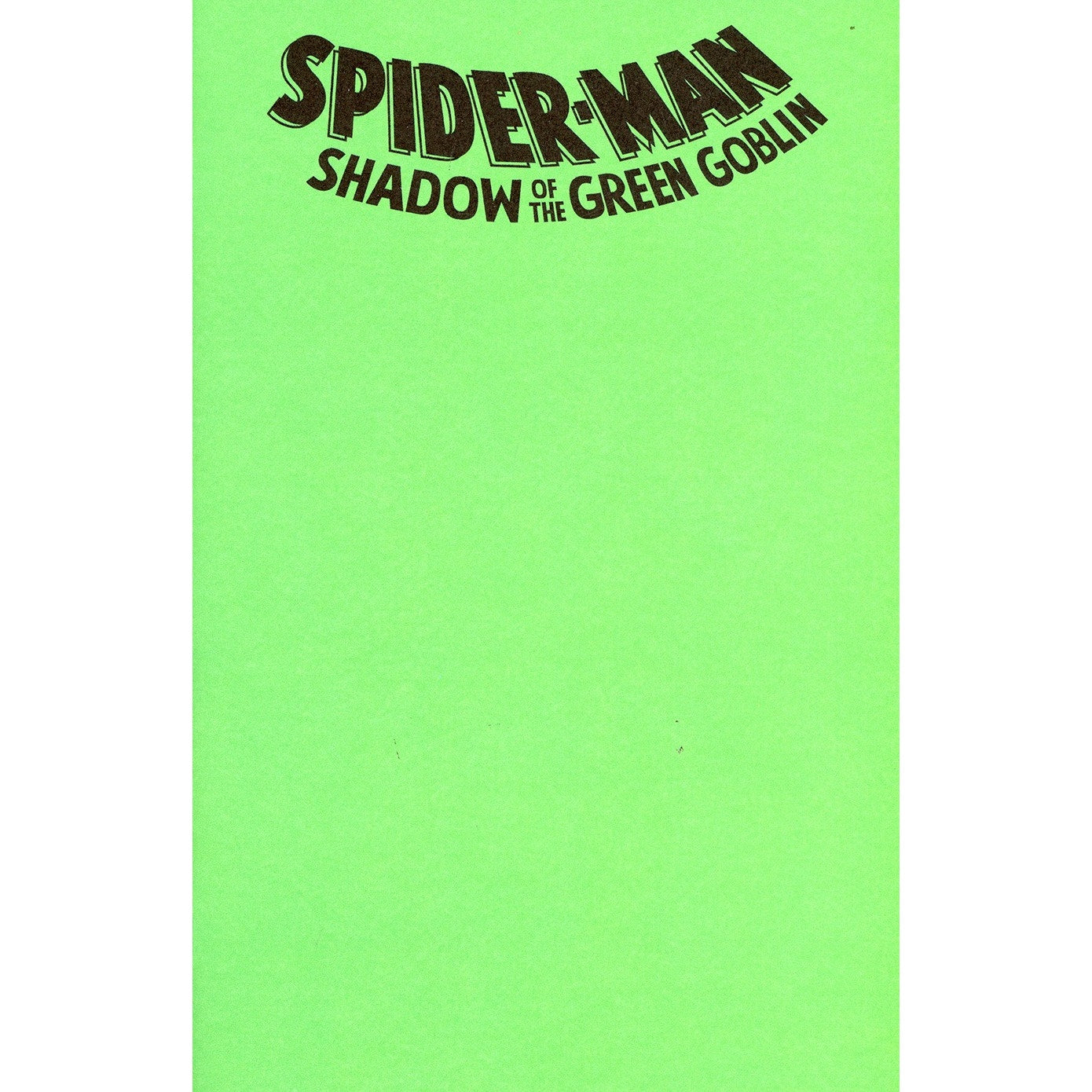 Spider-Man: Shadow of the Green Goblin #1 Blank