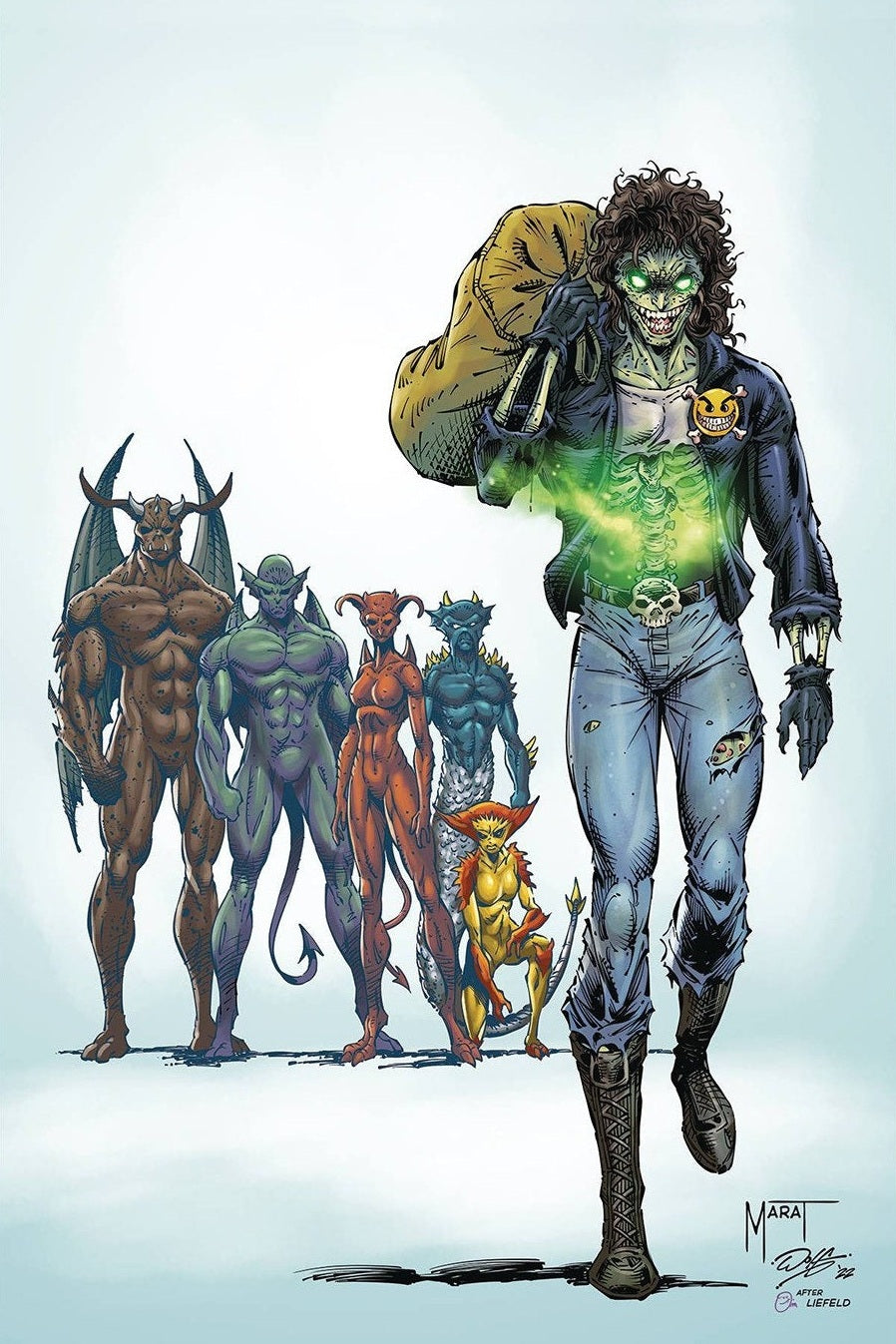 Evil Ernie #5 Marat Mychaels - Rob Liefeld Homage - Virgin