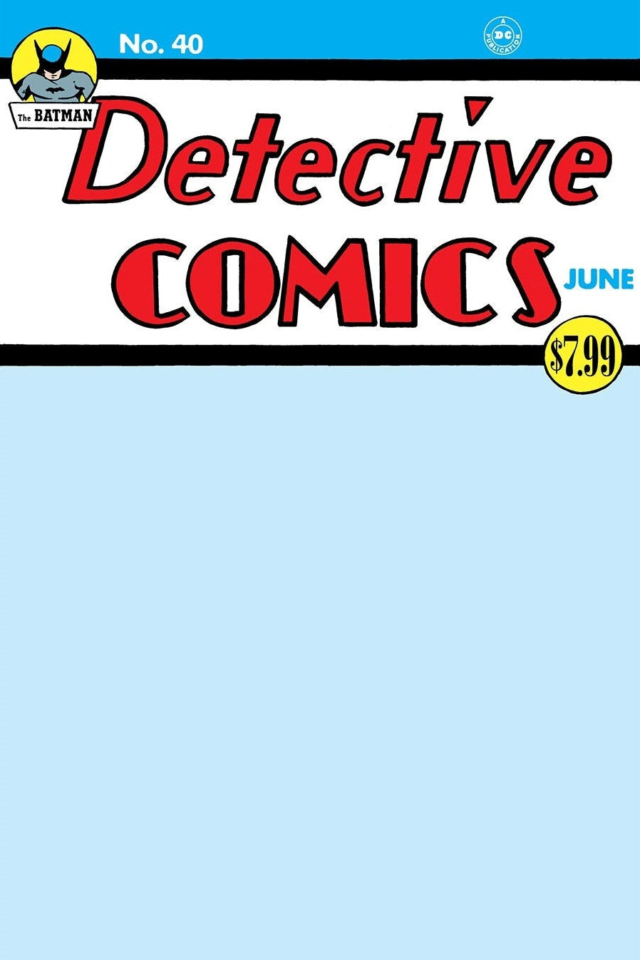 Detective Comics #40 2025 Facsimile - Blank