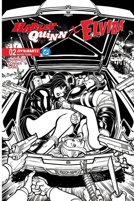 Harley Quinn X Elvira Issue #2 - Chad Hardin - Line Art (1:10)