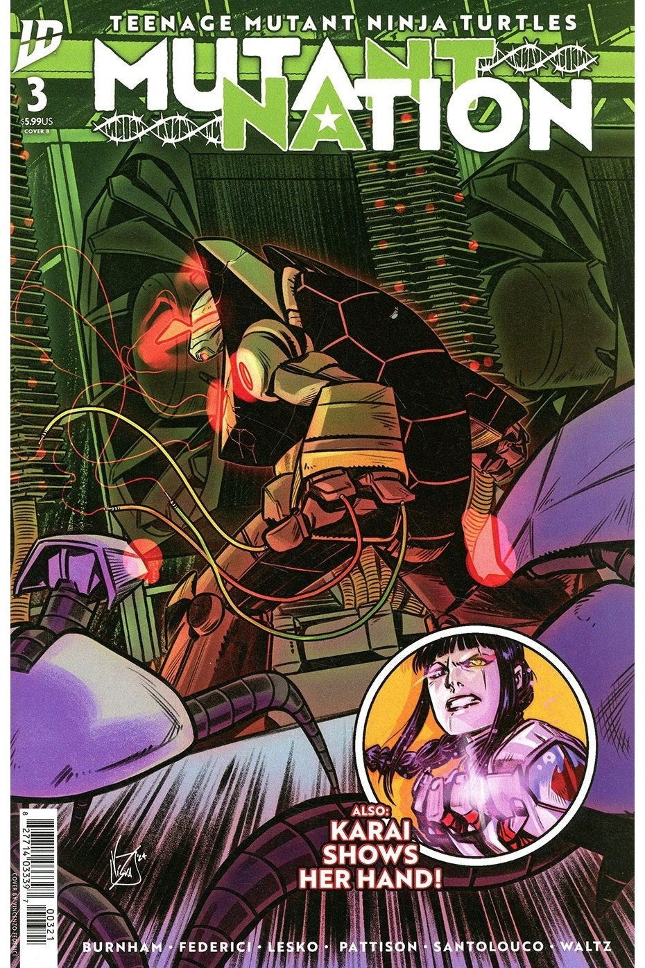 Teenage Mutant Ninja Turtles: Mutant Nation #3 Vincenzo Federici - Cover B