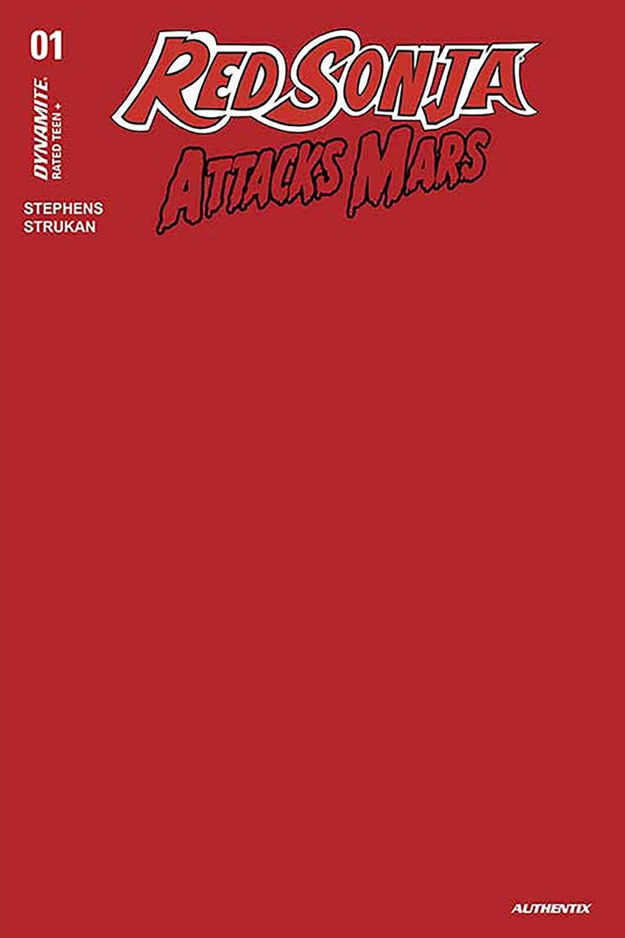 Red Sonja Attacks Mars #1 Blank - Red