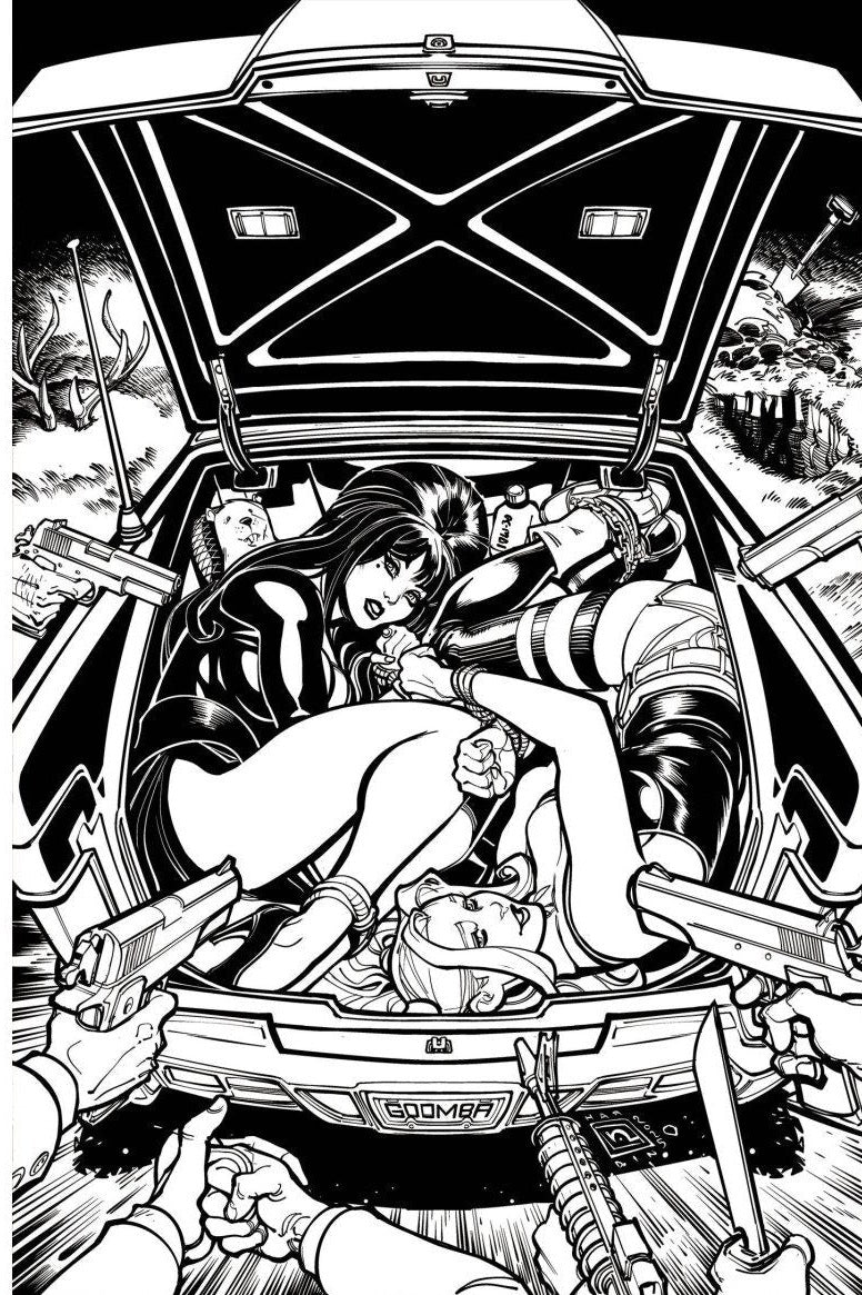 Harley Quinn X Elvira Issue #2 - Chad Hardin - Virgin Line Art (1:15)
