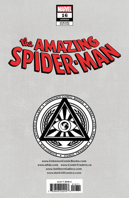 AMAZING SPIDER-MAN #16 [DWB] UNKNOWN COMICS TONY DANIEL EXCLUSIVE VIRGIN VAR (12/28/2022)