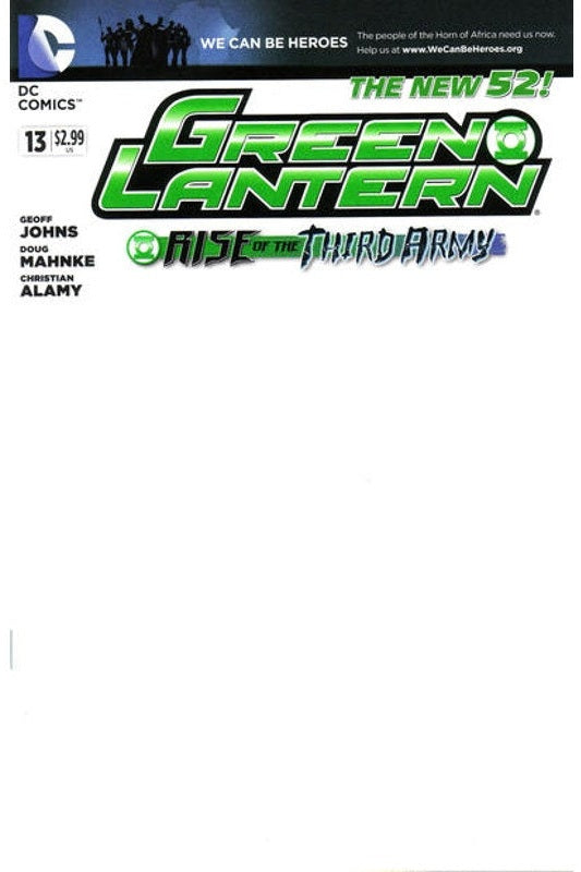 Green Lantern #13 We Can Be Heroes Blank Cover