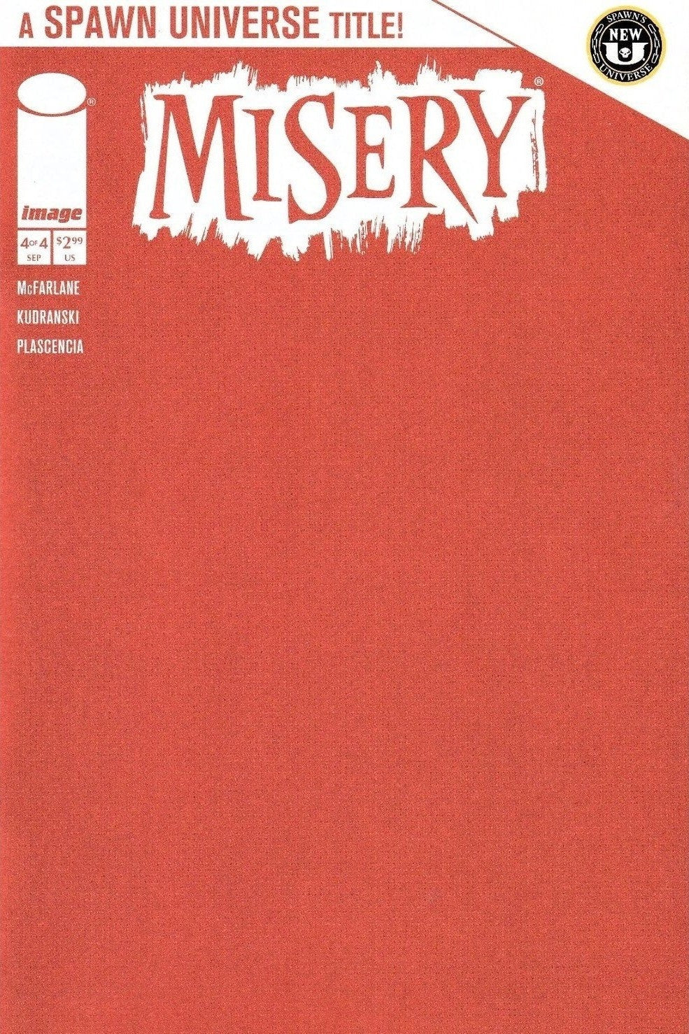 Misery #4 Blank - Corrected (Matte Cardstock)