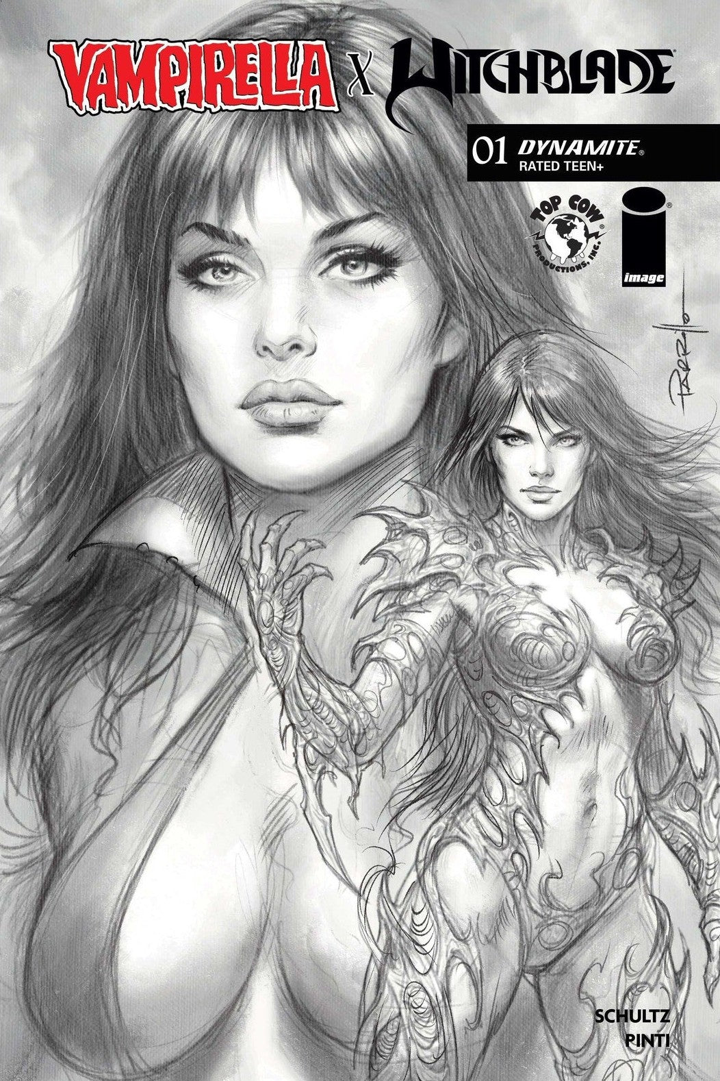 Vampirella x Witchblade Special #1 Parrillo Line Art 1:10 Pre-Sale (9/30/26)