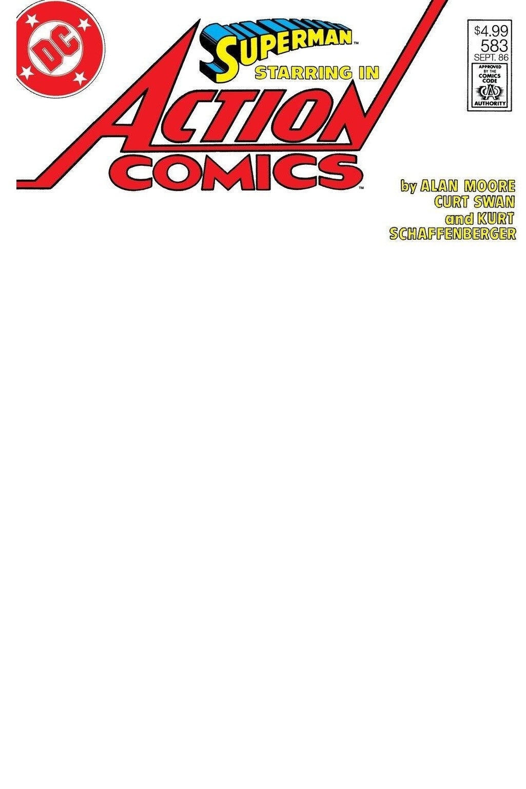 Action Comics #583 2026 Facsimile - Blank