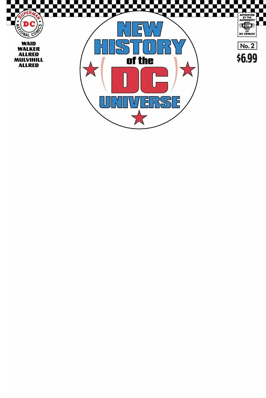 New History of the DC Universe #2 Light Grey Blank